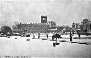 Trentham Hall under snow