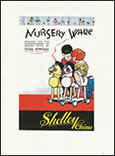 Advertisement for nursery ware designed by Hilda Cowham circa 1926.